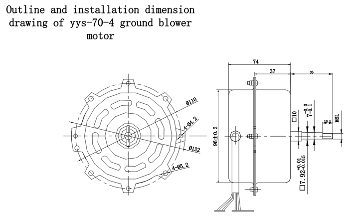 YYS-70-4 floor dryer Blower motor