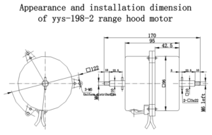 range hood motor yys-198-2 size map